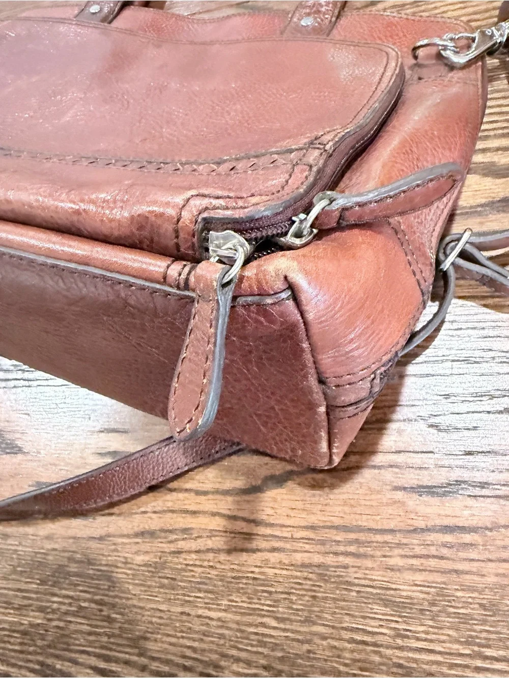 Wilsons Leather Brown Leather Laptop Bag with Shoulder Strap